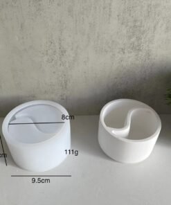 Vedini Tai Chi Bagua Concrete round candle cup silicone mold storage box storage jar gypsum glue mold JKB 2075