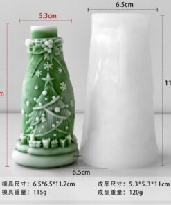 Vedini Christmas Bottle Candle Mold DIY Embossed Christmas Tree Decoration JKB-2096 and JKB-2097 - Type B