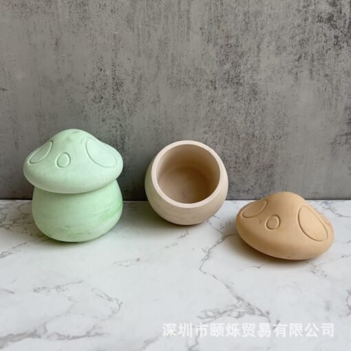 Vedini Mushroom Jar Storage Box silicone mold candle Cup gypsum Concede Resin Jar Making JKB-2063 - Image 3