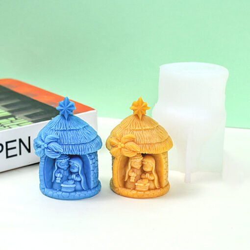 Vedini Hanwen's new three-dimensional house family silicone mold aromatherapy candle mold plaster diffuser stone glue mold jkb 2055 - Image 3