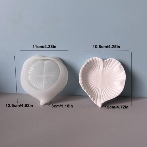 Vedini Concrete Leaf tray mold love leaf tray mold-JKB-2067 - Image 2