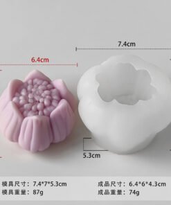 Vedini  Flower Candle Soap Resin Silicone Mold JKB-2091 and 2092 - Type B