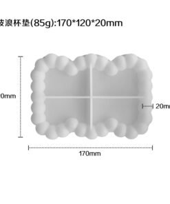 Alternative view of Vedini bubble tray coaster silicone mold table storage coaster DIY plaster glue mirror mold jkb-2085