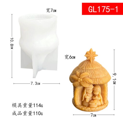 Vedini Hanwen's new three-dimensional house family silicone mold aromatherapy candle mold plaster diffuser stone glue mold jkb 2055 - Image 4