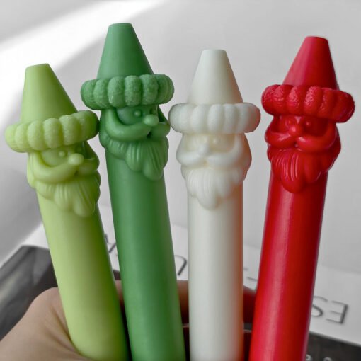 Vedini Santa Claus Candle Silicone Mold DIY Long Rod Christmas Candle Mold JKB-2095 - Image 4
