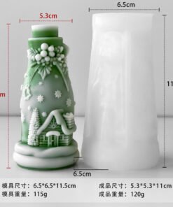 Vedini Christmas Bottle Candle Mold DIY Embossed Christmas Tree Decoration JKB-2096 and JKB-2097 - Type A