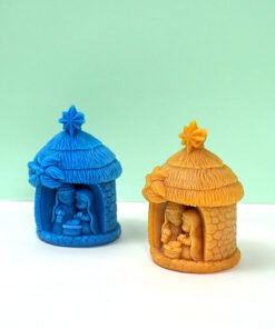 Alternative view of Vedini Hanwen's new three-dimensional house family silicone mold aromatherapy candle mold plaster diffuser stone glue mold jkb 2055