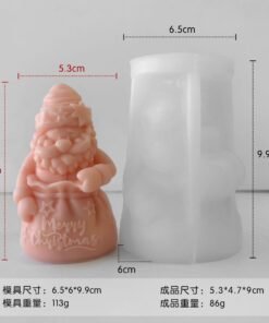 Alternative view of Vedini Santa Claus Candle Silicone Mold DIY Gift Decoration Soap Mold JKB-2088