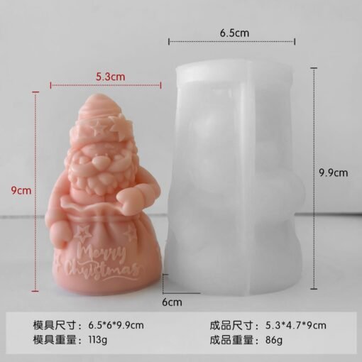 Vedini Santa Claus Candle Silicone Mold DIY Gift Decoration Soap Mold JKB-2088 - Image 2
