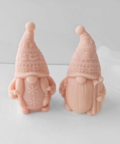 Skiing Dwarf Candle Silicone Mold DIY Candle Stone Decoration