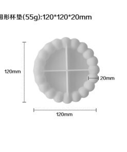 Alternative view of Vedini Bubble Tray Coaster Silicone Mold DIY Resin Stone Mold JKB-2083