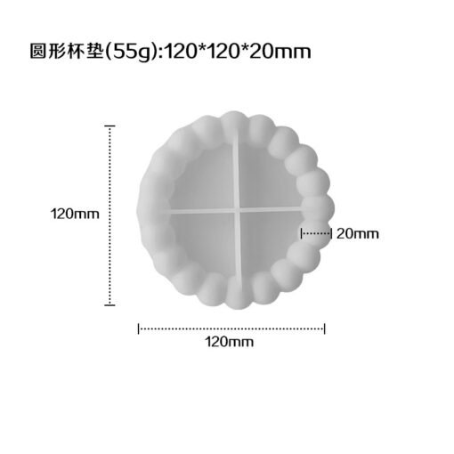 Vedini Bubble Tray Coaster Silicone Mold DIY Resin Stone Mold JKB-2083 - Image 2