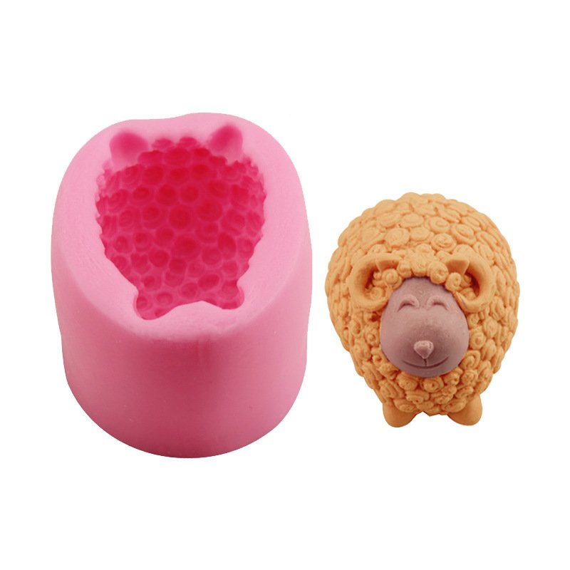 Vedini 3D Curly Sheep Silicone Mold- 1 cavities - Sheep mold silicone mold plaster mold Ice mold chocolate mold sheep candle mold sheep candle mold JKB-3000
