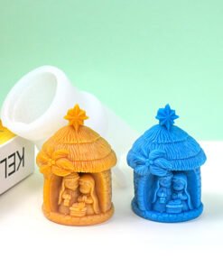 Vedini Hanwen's new three-dimensional house family silicone mold aromatherapy candle mold plaster diffuser stone glue mold jkb 2055