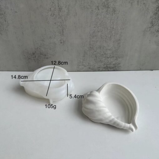Vedini New conch shell Concrete silicone mold candle Cup shell storage dish tray plaster mold epoxy mold JKB-2070