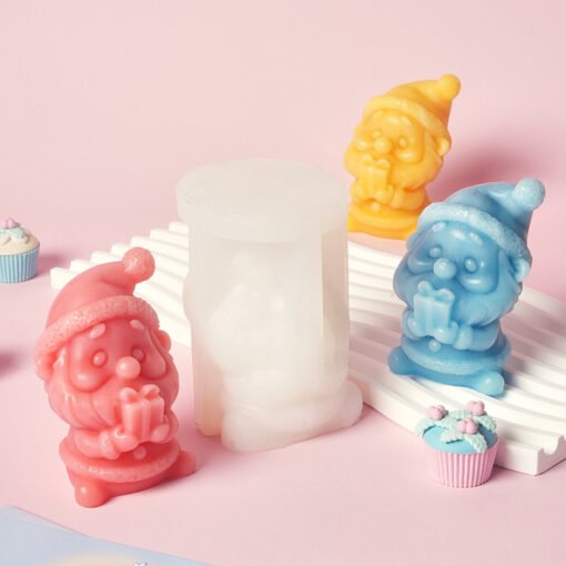 Vedini New Santa Claus silicone mold DIY making aromatherapy candle plaster ornaments Christmas decoration jkb 2056 - Image 4