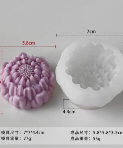 Alternative view of Vedini  Flower Candle Soap Resin Silicone Mold JKB-2091 and 2092
