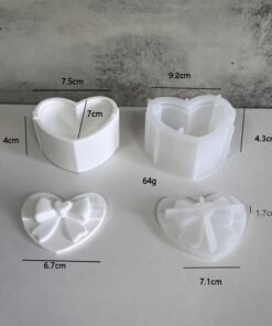 Vedini Love Heart Gift storage box silicone mold Concrete Silicon mould