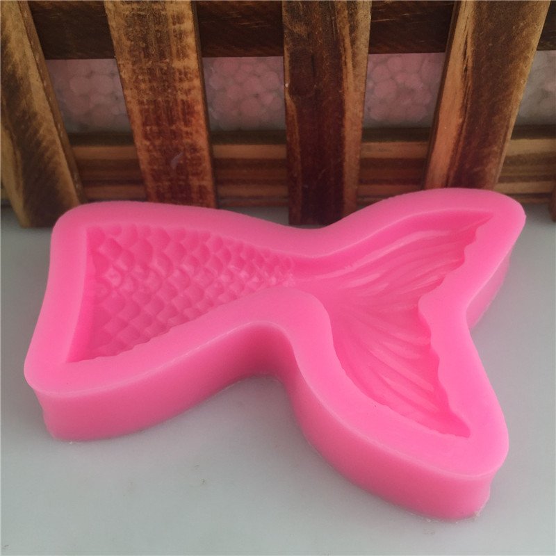 Vedini Large Mermaid Fish Tail Shape Silicone Mold Hand Fold Candy Cake Mold Fold Fold Candy Tool Decorative Tool JKB-3032 - Image 2