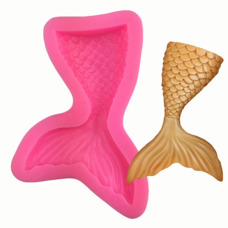 Vedini Large Mermaid Fish Tail Shape Silicone Mold Hand Fold Candy Cake Mold Fold Fold Candy Tool Decorative Tool JKB-3032 - Image 5
