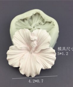 Vedini Five-petal Flower Hibiscus Flower Silicone Mold Candle Chocolate Baking Fin Sugar Gypsum Soap JKB 3019