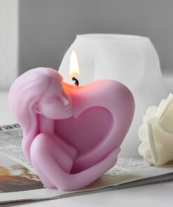 New Heart Candle Mold DIY Valentine's Day Love Aromatherapy Candlestick Gypsum Decorations j-5212