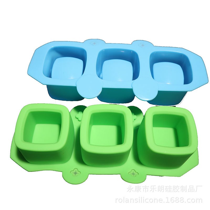 Vedini 3 Cavity Square Planter mold for making concrete and resin jars JKB-3045 - Image 3