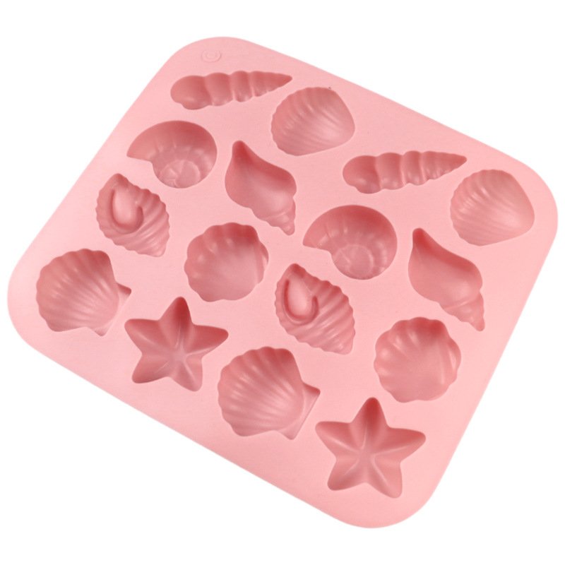 Vedini 16 even sea animals starfish shell small fish cake decoration mold chocolate mold JKB-3043 - Image 2