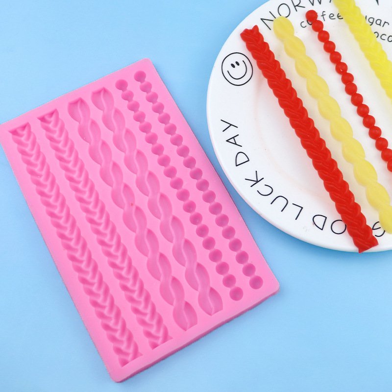 Vedini Pearl woven belt chain sugar silicone mold drop mold DIY decorative creative hand-made candles and cakes JKB-3040