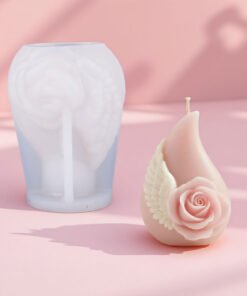 Alternative view of Vedini Rose Wings Scented Candle Silicone Mold DIY Romantic Rose Wings Diffusing Stone Water Drop MoldRose Wings 5748Z