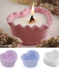 Vedini gypsum cement love wavy lace storage box Cup love dish mirror silicone mold JKB-3028