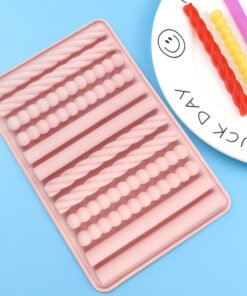 Vedini 12 even woven long bar silicone mold energy bar making cheese bar baking chocolate mold JKB-3042