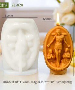 Alternative view of Vedini Easter Candle Silicone Mold-Virgin Mary Candle Mold-Jesus Candle Mold-Easter Egg Candle Mold-Sculpture Candle Mold-Aroma Candle Soap Mold 57111A