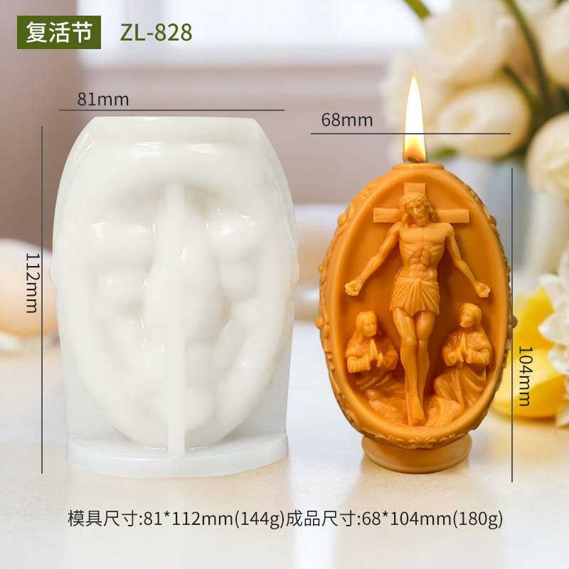 Vedini Easter Candle Silicone Mold-Virgin Mary Candle Mold-Jesus Candle Mold-Easter Egg Candle Mold-Sculpture Candle Mold-Aroma Candle Soap Mold 57111A - Image 2