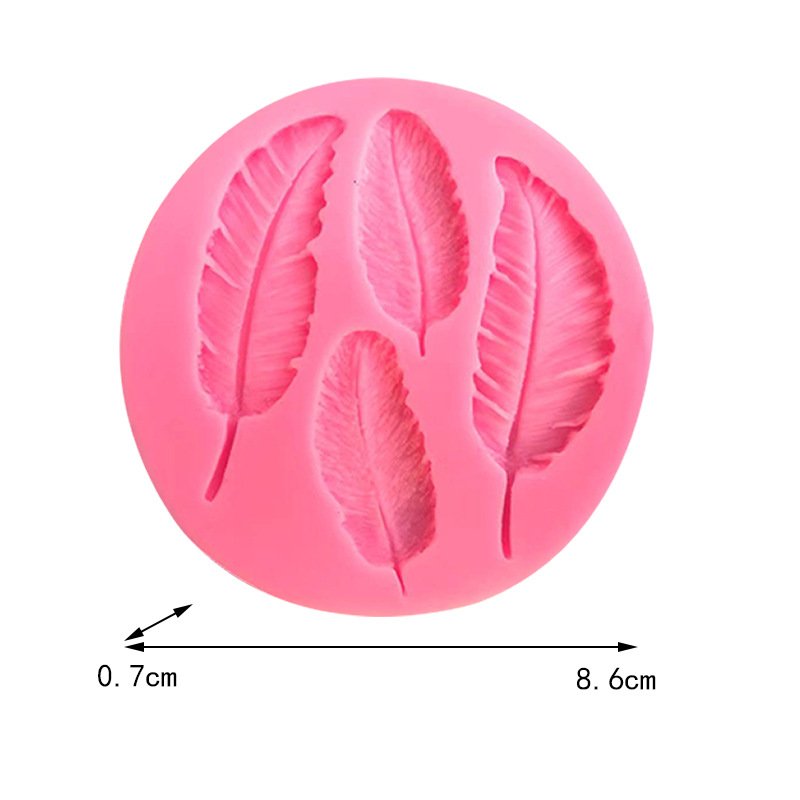 Vedini Feather Fondant Chocolate Film Food Grade Silicone Cake Baking Mold JKB-3021 - Image 3