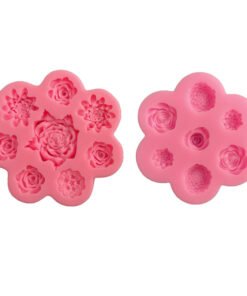 Vedini Multi-flower rose, peony, camellia liquid fondant cake, chocolate, fudge, clay, epoxy resin, silicone mold (Pack of 2) JKB 3012