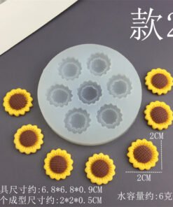 Vedini Sunflower Sunflower Flip Cake Baking Silicone Mold Handmade DIY Gypsum Candle Dropping Resin Mold JKB-3036
