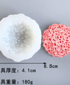 Alternative view of Vedini marigold flower silicone mold, chrysanthemum handmade soap mold, flower epoxy resin scented candle plaster mold JKB-3009
