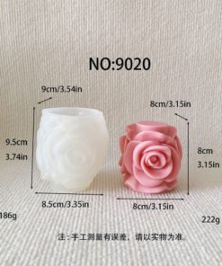 Alternative view of Vedini  rose pillar aromatherapy candle silicone mold DIY Valentine's Day flower column fragrance stone hand gift abrasive tool aromatherapy candle silicone mold DIY Valentine's Day flower JKB-3030