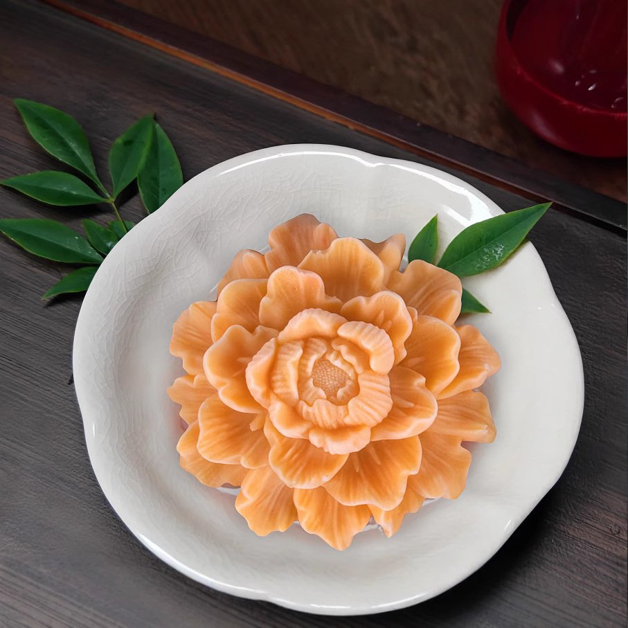 Vedini petal peony flower silicone mold for candles soap resin and DIY crafts JKB-3047