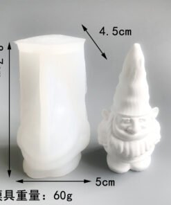 Vedini dwarf Scented Candle Mold, Christmas 3D Plaster Figurine Ornament, Silicone Mold JKB-3008 - Type B