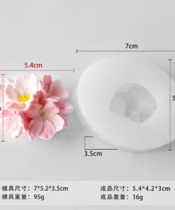Vedini Cherry blossom flower bud sugar cake baking silicone mold DIY drop glue candle mold car plaster mold JKB-JKB-3017