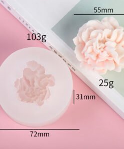 Alternative view of Vedini Carnation Flower Silicone Mould for Candle Making Moulds Floral Molds Chocolate Soap Cake Decoration Resin Art Crafts Candle Mold JKB-3002