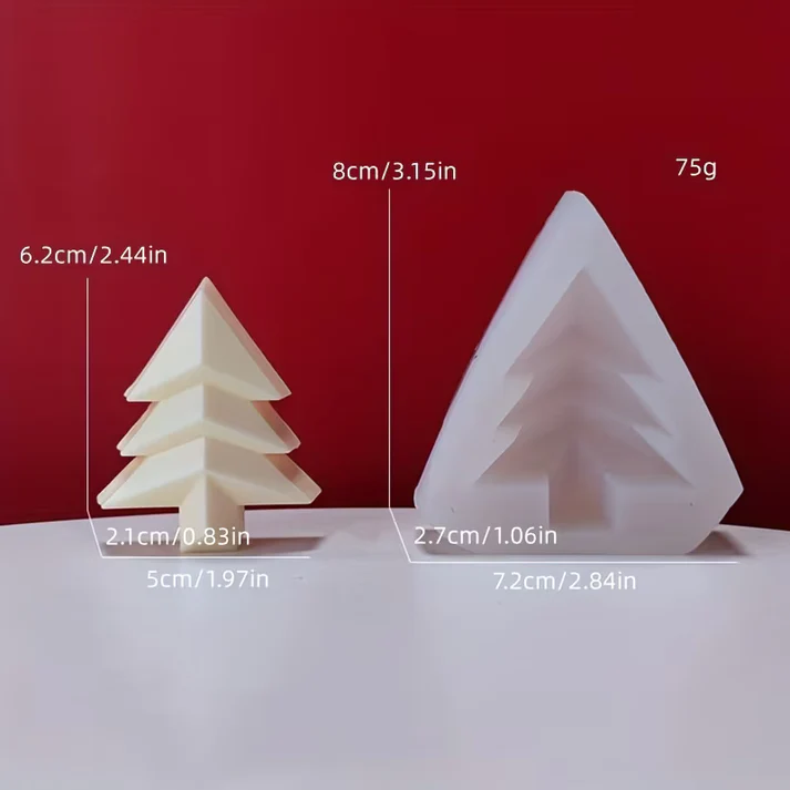 Vedini Small Triangle Christmas Tree Mold JKB-3057 - Image 4