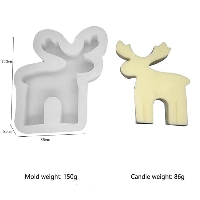 Vedini Deer Shape Candle Mold I 3D Fondant Reindeer Silicone Epoxy Mould I Animal Molds for DIY Handmade Chocolate, Cake Décor, Aromatherapy, Biscuit, Soap, Silica Gel Resin Art Craft Making JKB-3055 - Image 6