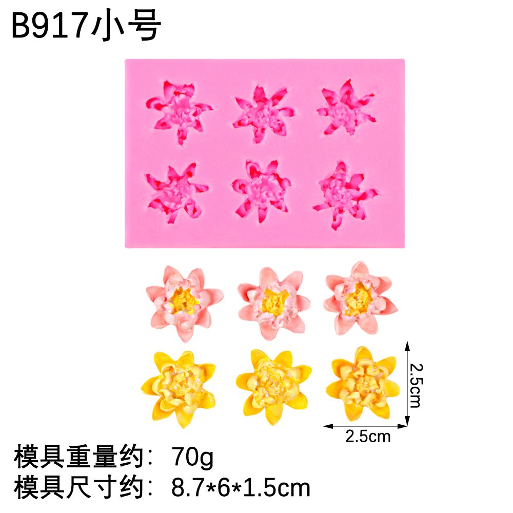 Vedini Six Consecutive Lotus Silicone Molds Mini Lotus Creative Candle mold JKB-3081 - Image 5