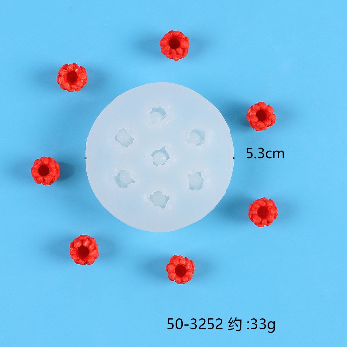 Vedini Raspberry Silicone Mold Fruit Chocolate Fondant Mold DIY Aromatherapy Candle Plaster Mold JKB-3059 - Image 5