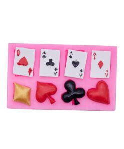 Alternative view of Vedini Poker Playing Card Modeling Silicone Mold Square Peach Heart Baking Decorative Mold JKB-3083