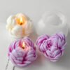 Vedini  Peony Flower  Candle Silicone Mold DIY Peony Flower Handmade Soap Diffuser Stone Aroma Mold JKB-3074