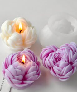 Vedini peony flower candle silicone mold for soap diffuser stone aroma craft JKB-3074